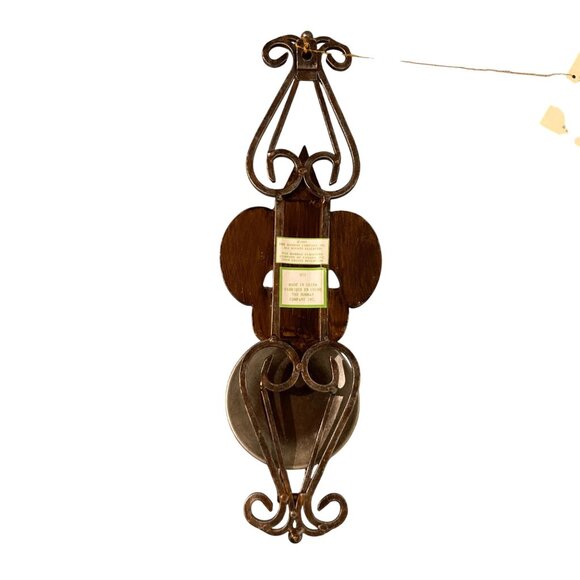 Bombay Company Fleur De Lis Metal And Mirror Candle Wall Sconce - Picture 3 of 6